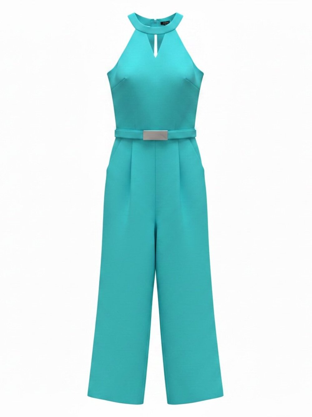 Vince Camuto Halter Neck Belted Pantsuit